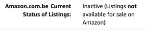 Amazon.com.be status