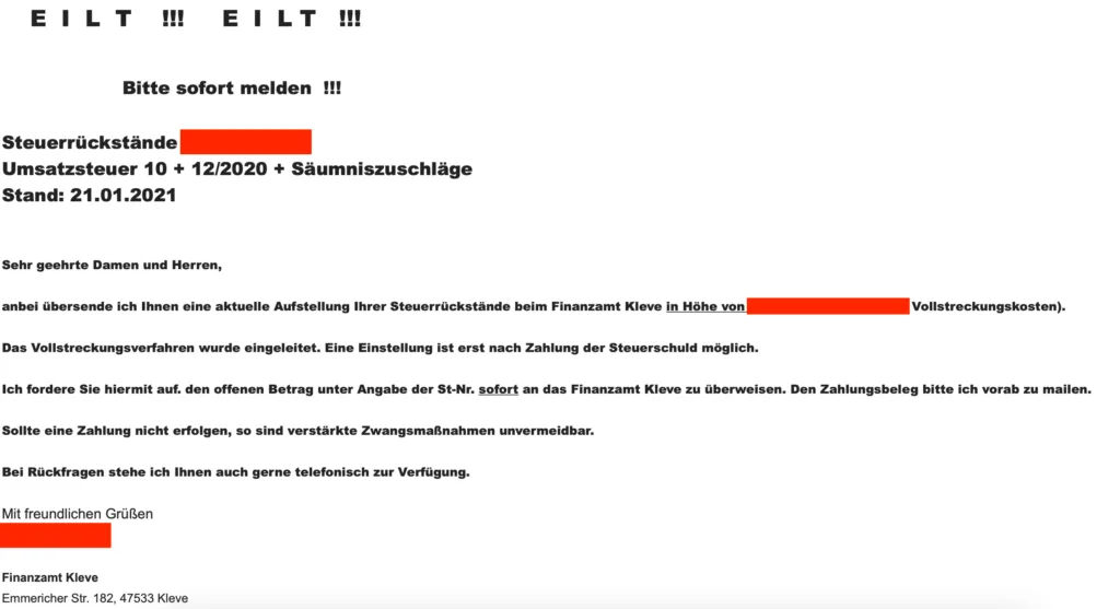 melding btw aangifte boete Duitsland