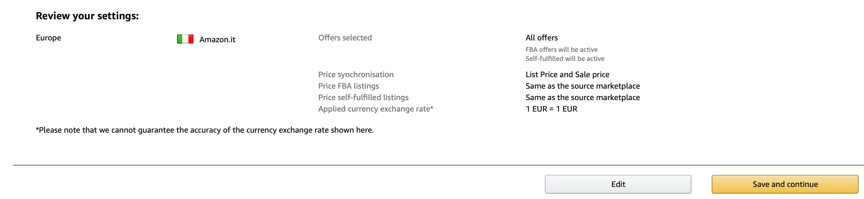 build international listing tool