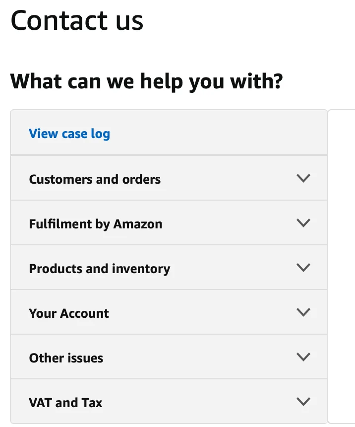 contact amazon seller central