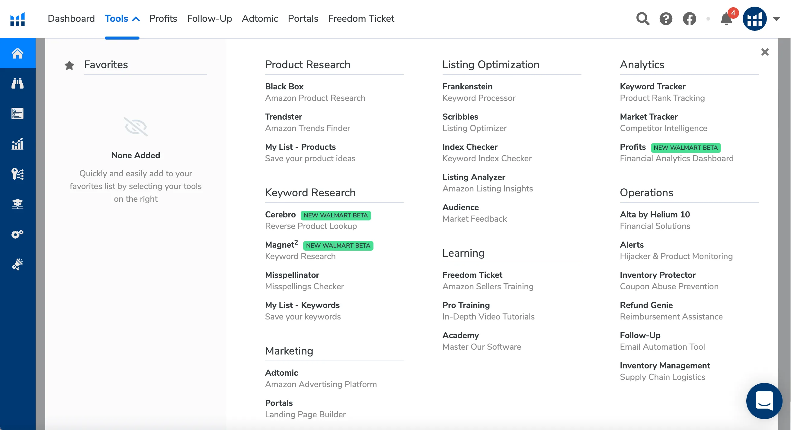 Keyword research tools Helium 10 Amazon Advies