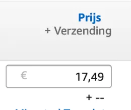prijs verzending amazon seller central