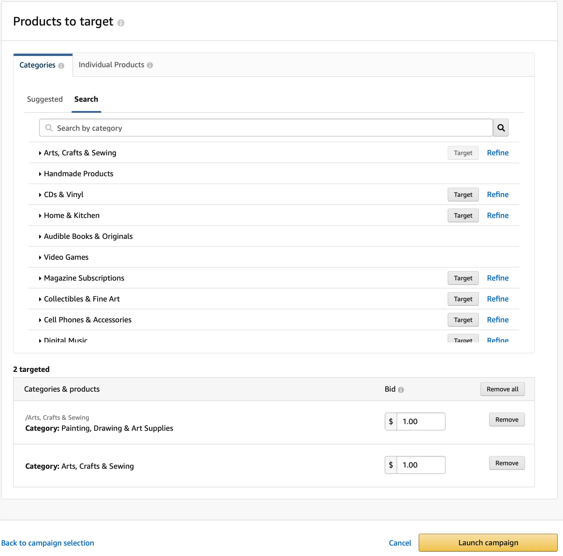 producten kiezen targeten adverteren amazon