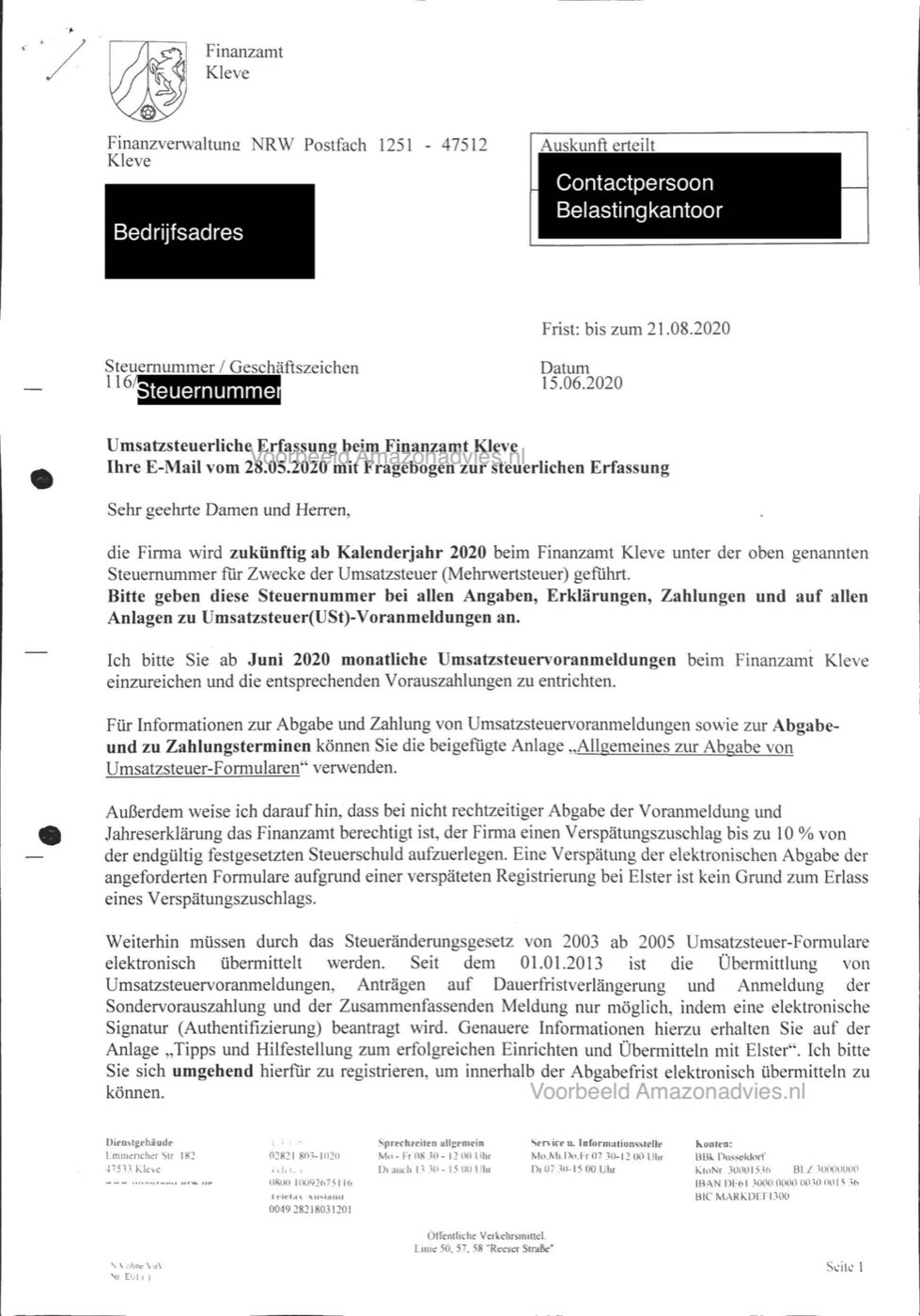 Steuernummer Duitsland