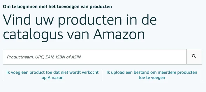 Nieuw product toevoegen aan Amazon