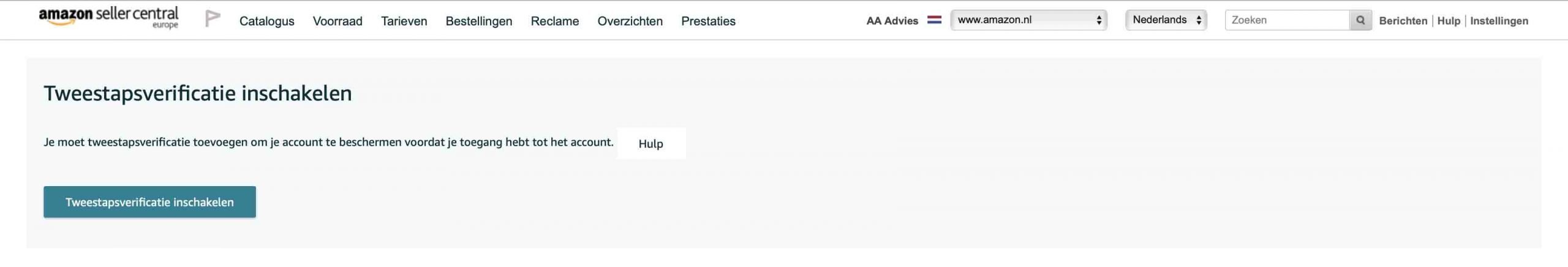 tweestapsverificatie inschakelen amazon