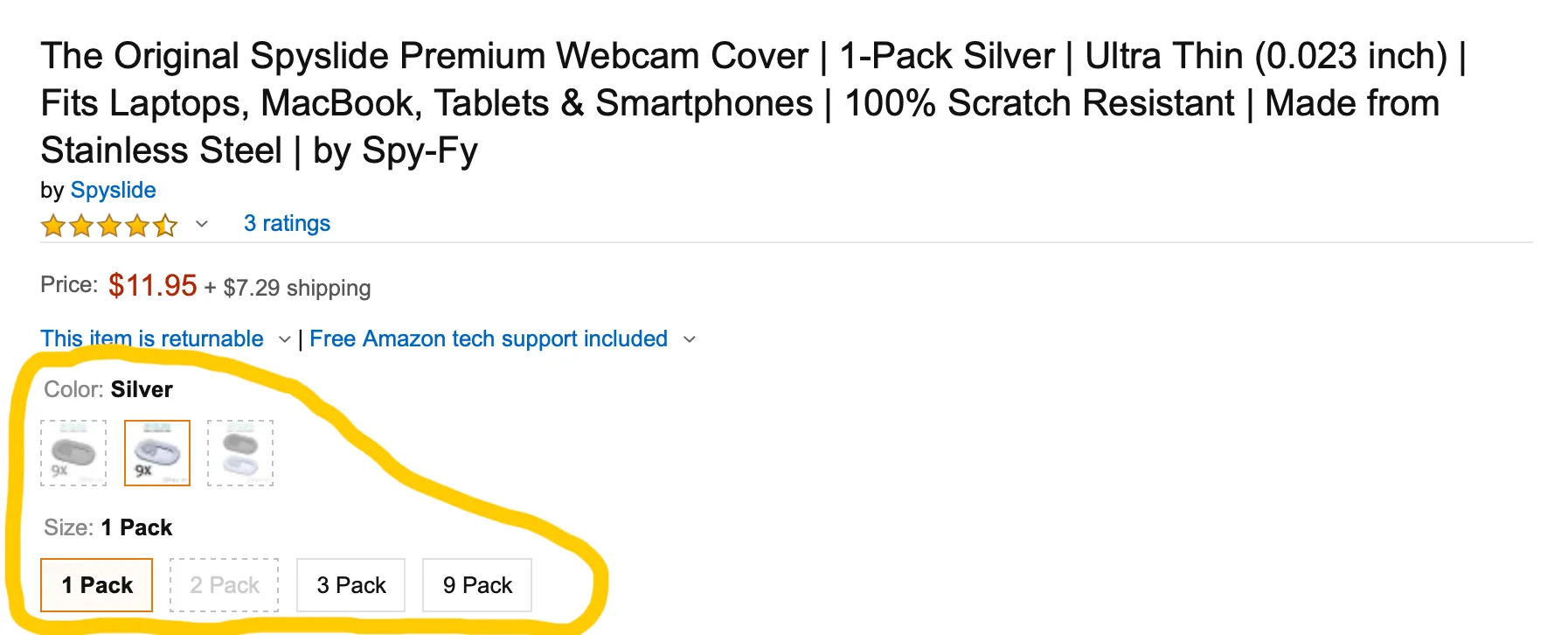 variaties toevoegen amazon